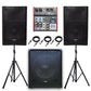 QTX Quest 12SSA 2040W 2.1 Active PA System Bundle | 15" Subwoofer, Mixer, Stands & Cables - PA speaker system available...