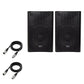 QTX Quest-12A 12" Active PA Speaker Stereo Pair Bundle | 1440W + 2x XLR Cables - PA speaker system available at ACLINKER...