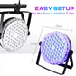CR Lite Ziro Par Q60 120W LED Par Can 60x RGBW 4-in-1 DMX512 Stage Wash Light Strobe Sound Active DJ Party Venue