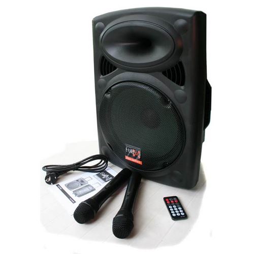 E-lektron EL30-M 12″ Inch Portable Speaker 700W PA Sound System Battery Bluetooth 2 Wireless Microphones Karaoke Party