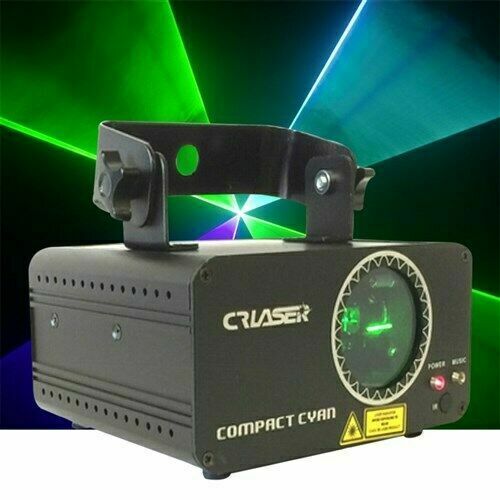 CR Compact Cyan 150mW Laser Disco Light Party Set 400W Smoke Machine 1L Liquid