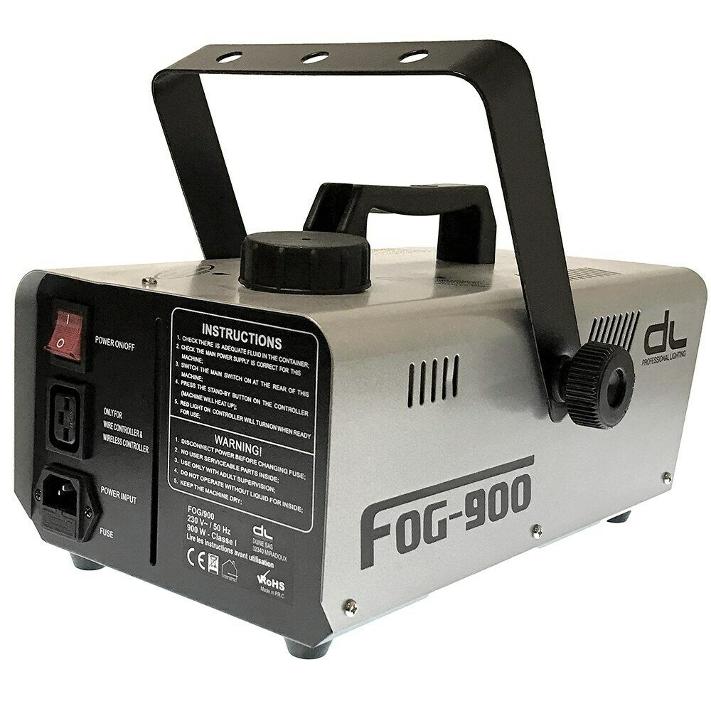 DL-92L Smoke Machine Package 900w Fog Smoke Machine with Wired and Wireless Remote Control w 1L Liquid