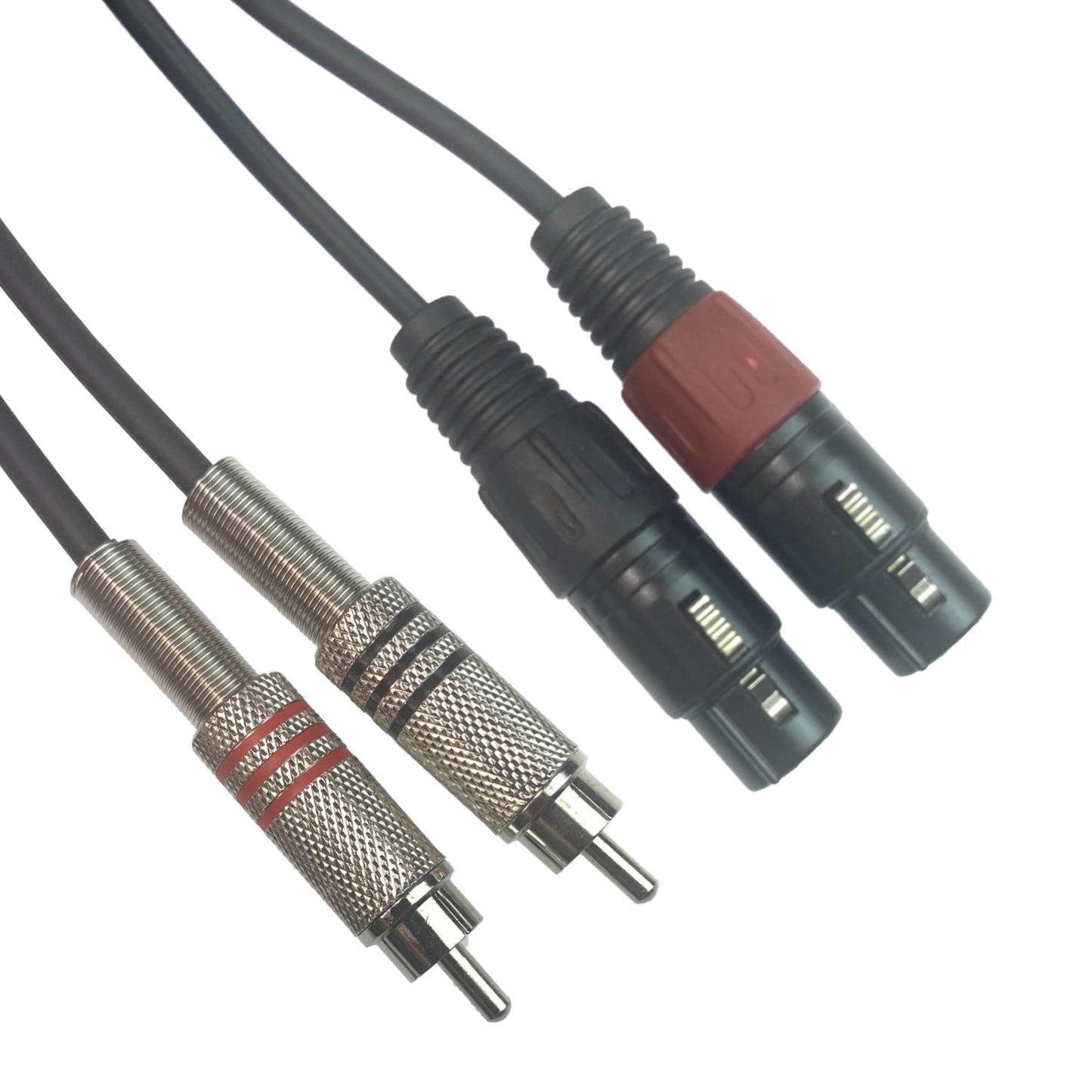 Dual XLR to RCA Cable Heavy Duty 2 XLR Female to 2 RCA Male Patch Cord HiFi Stereo Audio Connection Interconnect Lead Wire