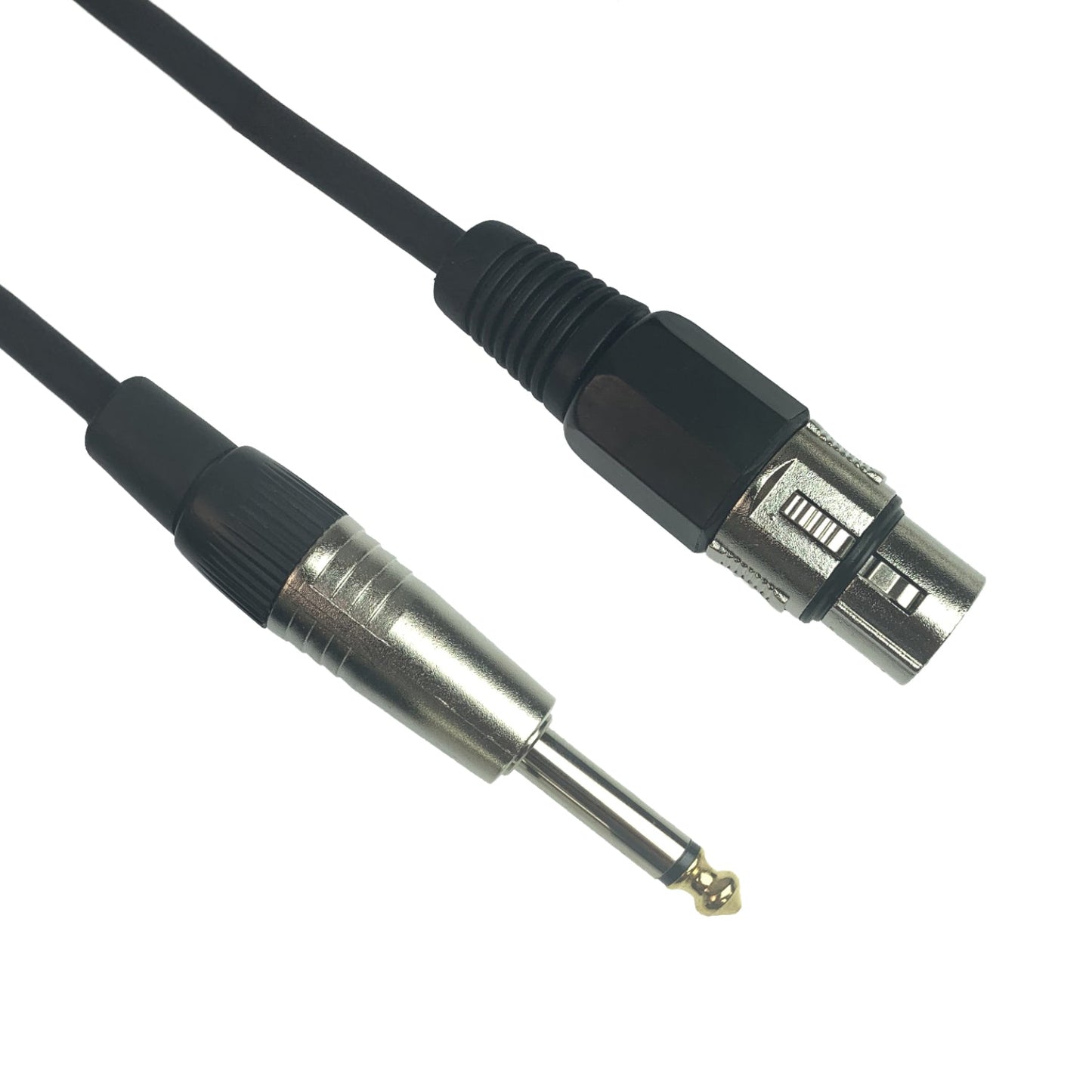 ACL Female XLR to 1/4 6.35mm TS Mono Jack Unbalanced Microphone Cable Mic Cord for Dynamic Microphone