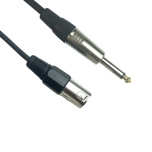 ACL 6.35mm 1/4 inch TS Mono to XLR Male Unbalanced Cable Gold Plated Quarter inch to Male XLR Microphone Cable Interconnect Cable
