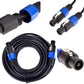 ACL Audio Speakon Cable 12 Guang AWG Patch Cords Professional DJ Speaker Cables Black Wire