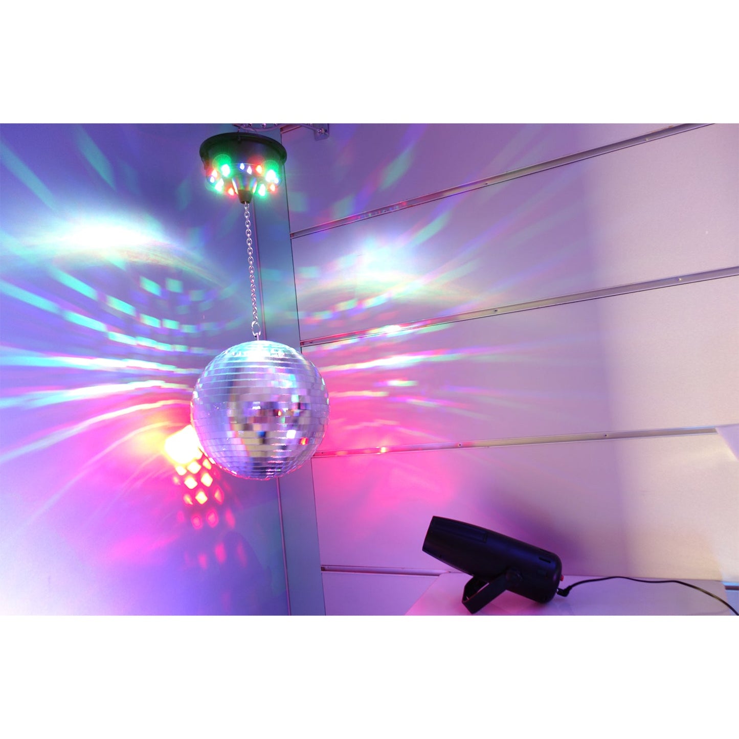 CR Lite 8 inch Mirror Ball Motor Pinspot Set for Home Party Birthday Christmas