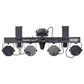 CR Lite Magik Scan Bar with Derby Par can Moving Scanner Wireless footswitch Controller Stand and Carry bag