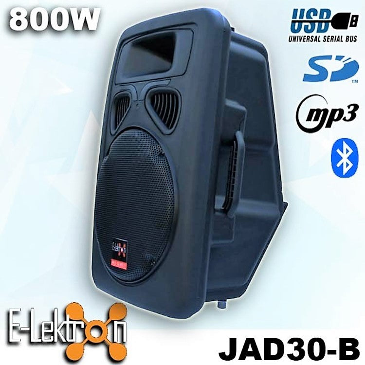 E-lektron 12” inch Powerful 800W Active Speaker Loud Digital Sound System PA Bluetooth with RAC cable and Stand