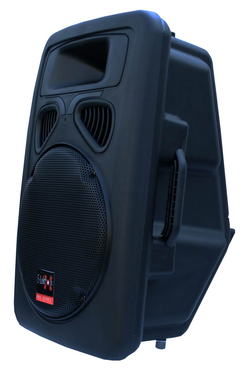 E-lektron 12" inch Speaker Set 800W Bluetooth Active Powered Loud Digital Sound System PA with 2 Tunable UHF Wireless Microphones and Stand