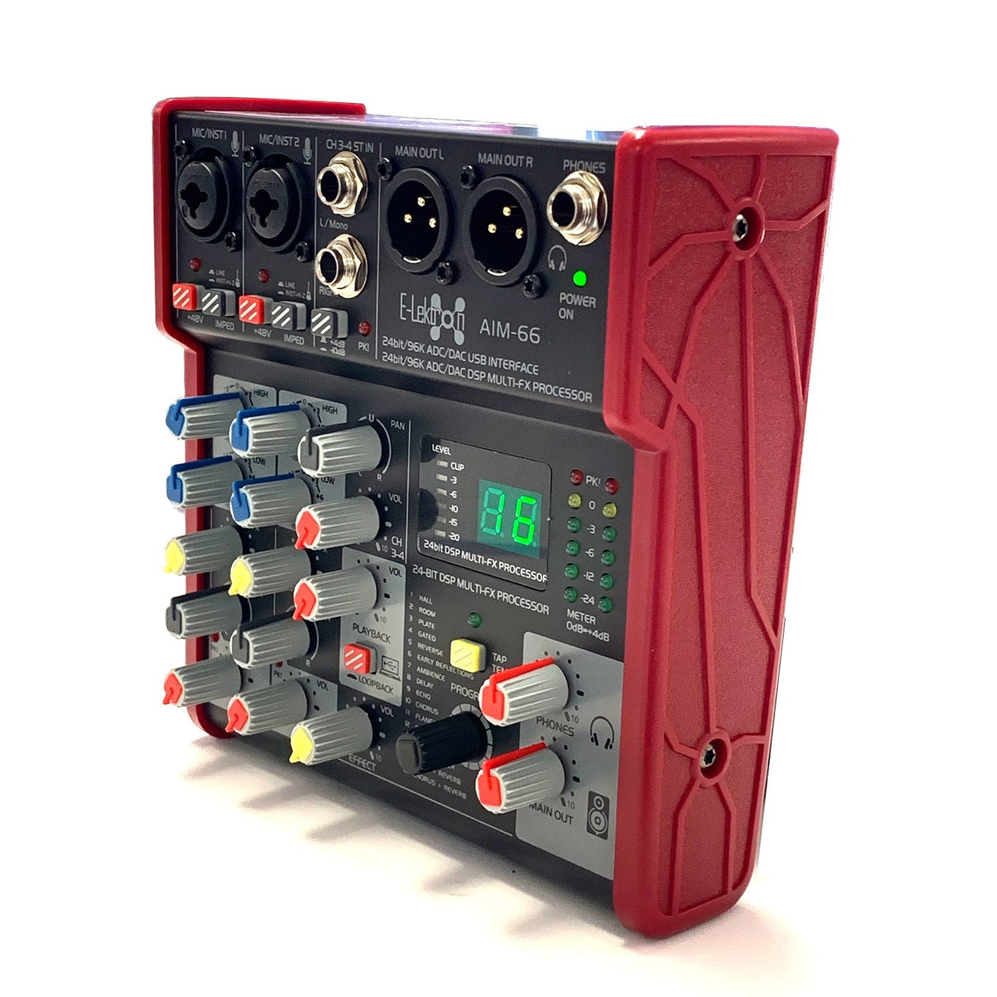 E-lektron AIM-66 U-PAD 4 Channel DSP Mixing Console streaming mixer USB Audio Interface Mic Input