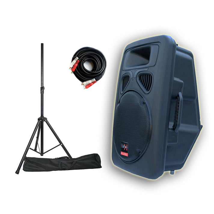 E-lektron 12” inch Powerful 800W Active Speaker Loud Digital Sound System PA Bluetooth with RAC cable and Stand