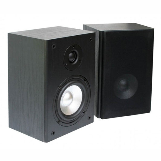 E-Lektron BK55 2-Way Home HiFi Stereo Bookshelf Wooden Speakers Pair Wall Mountable