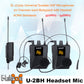 E-Lektron U-2BH Dynamic UHF 20 Channels Tunable Universal 2 Wireless bodyback Headset Microphone With Mini Plug Receiver