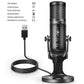 E-Lektron RGB Color Metal Condenser Microphone For Gaming Live Chat Sing Streaming on PC Laptop With USB Type-C Headphone Jack