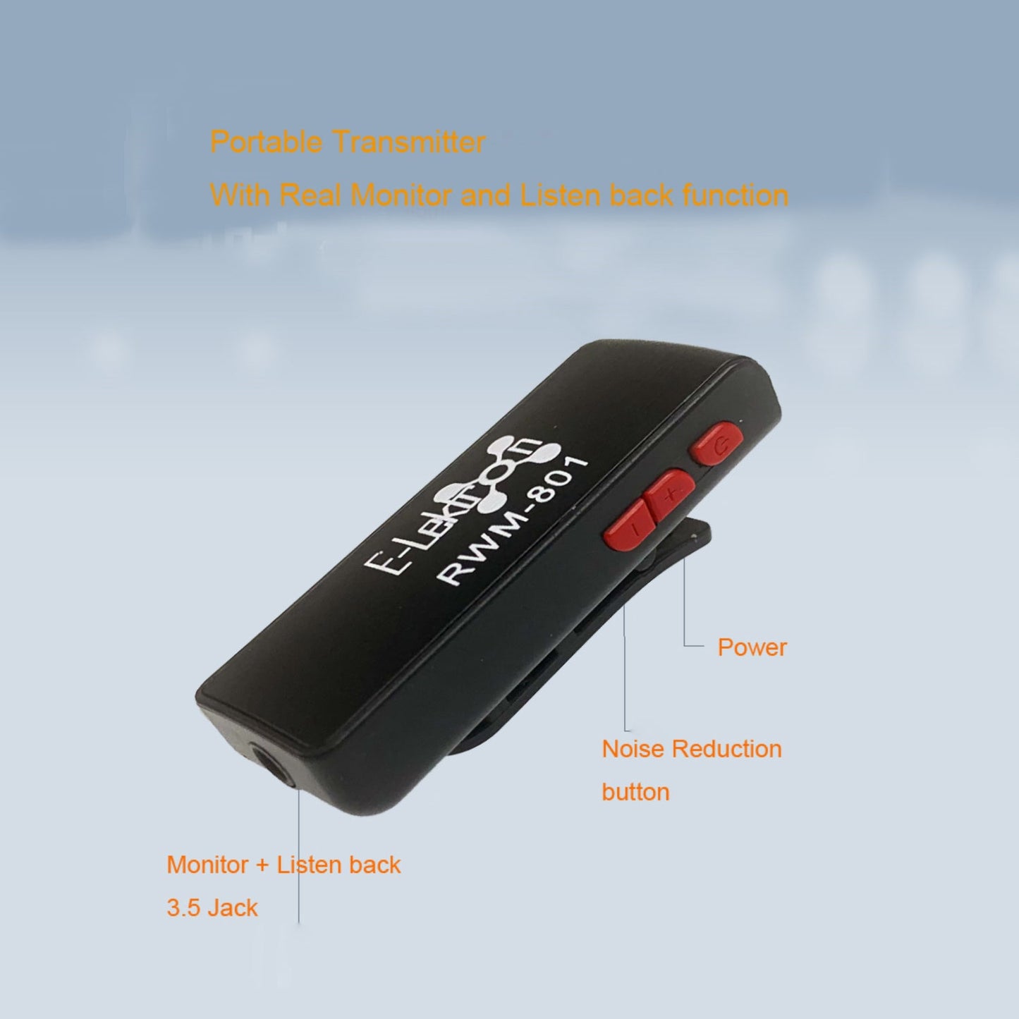 2.4G Wireless Microphone with charging case clip-on plug & play for iPhone iPad Android live stream zoom video recording