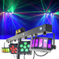 CR Mix Party Bar Pro Giga Derby Par can UV Strobe RG Laser Wireless footswitch Controller Stand and Carry bag