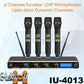 UF-1095 Dynamic Digital 400 Channels UHF Wireless Tunable 4 Handheld Microphon System